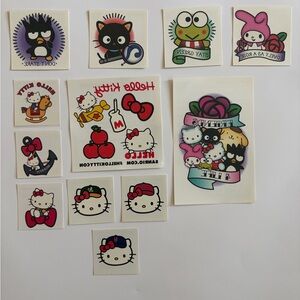 Sanrio Temporary Tattoo Sheets